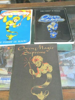 3 Vintage Owens Magic Supreme Catalogs