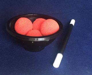 Vintage Magic Trick Apparatus Balls To Bowl Ray Mertz Routine Goshman Spongeball
