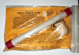 Magicraft Vintage Visible Candle To Salt Magic Trick Illusion Old Store Stock