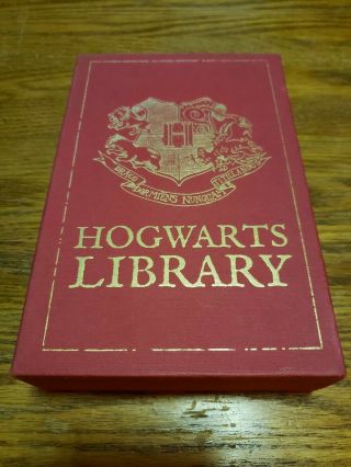 Harry Potter Hogwarts Library Box Set Of 3 Books In Red Box