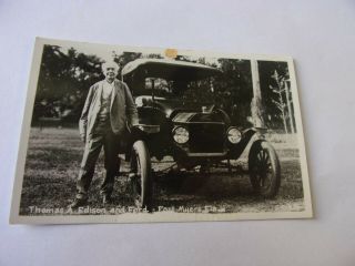 Photo Postcard Thomas A.  Edison And Ford Ft.  Myers,  Florida