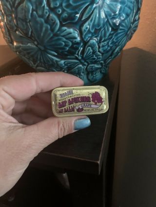 Vintage Village Lip Lickers Balm Tin 80’s Grape Near Cond