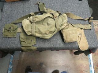 Late Wwii - Korean War Us Army Field Gear Set - Pack,  Belt,  Pouches,  & More