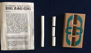 Vintage Magic Trick Tenyo Zig Zag Cig T - 110 Hiroshi Kondo Easy to do 1981 2