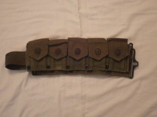 Ww Ii Us Army Od 10 - Pocket Cartridge Belt,  Garand