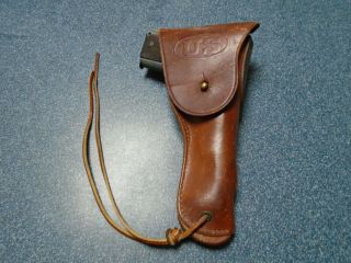 Ww2 Wwii M1916 Sears 1942 Colt 1911.  45 Leather Pistol Holster - Early War
