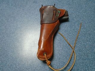WW2 WWII M1916 Sears 1942 Colt 1911.  45 Leather Pistol Holster - EARLY WAR 2