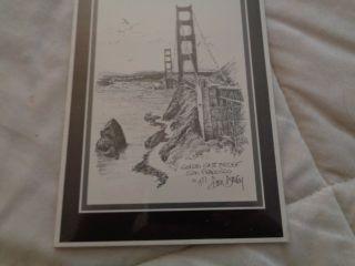 Sketches Don Davey San Francisco Golden Gate bridge and California st. 2