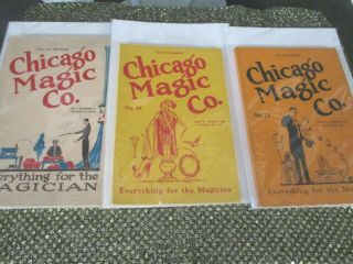 3 Vintage Chicago Magic Catalogs