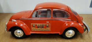 Vintage Jim Beam Whiskey 1973 Red Volkswagen Beetle Vw Bug Decanter Empty