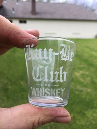 Kay - Be Club Whiskey Etched Pre Pro Shot Glass