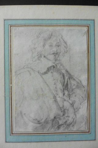 Flemish School 17thc - Portrait Of A Man Attr.  Pieter De Jode Ii - Charcoal
