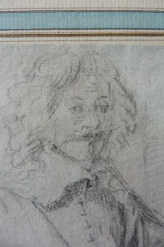 FLEMISH SCHOOL 17thC - PORTRAIT OF A MAN ATTR.  PIETER DE JODE II - CHARCOAL 3