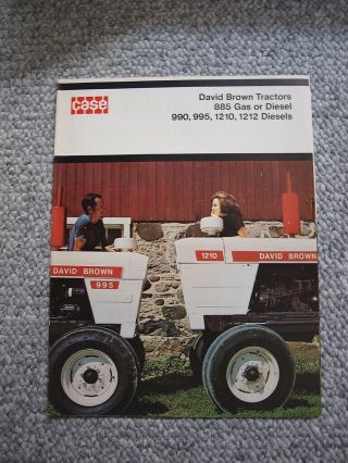 Case David Brown 885 990 995 1210 1212 Tractor Color Brochure 6 Pg Orig 