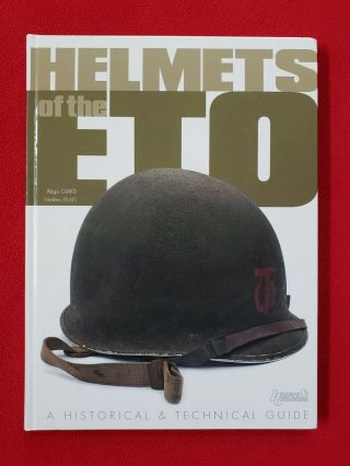 " Helmets Of The Eto " Us Army Ww2 Medic Camo Painted M - 1 Steel Pot Reference Book