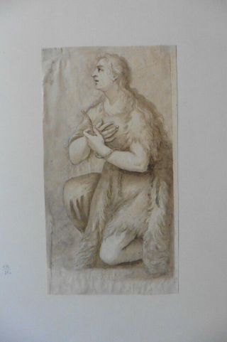 Flemish School 17thc - Religious Scene Attr.  De Crayer Studio - Fine Ink Drawing