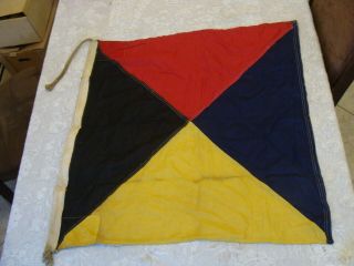 Wwii Us Navy Signal Flag " Z " Zulu