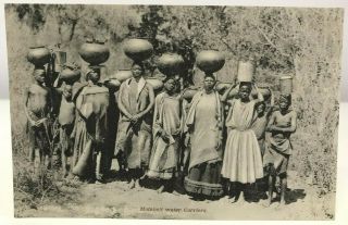 Vintage South African Postcard Matabele Matabeli Zulu Water Carriers Women 2
