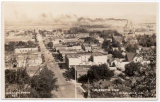 Real Photo Postcard Birds Eye View Of Main Street Susanville,  California 107084