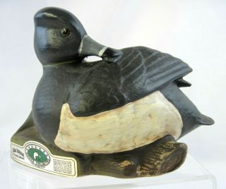 Vintage 1992 Jim Beam Whiskey,  Ducks Unlimited,  Ring Necked Duck Decanter