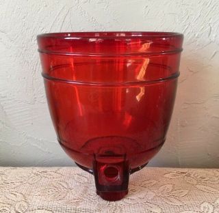 Vintage Fowler’s Cherry Smash Syrup Dispenser Red Glass Soda Fountain Shop