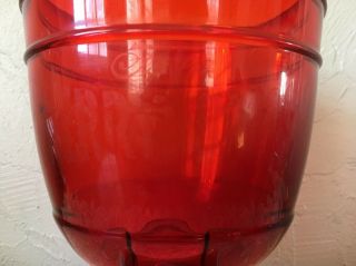 Vintage Fowler’s CHERRY SMASH Syrup Dispenser RED GLASS Soda Fountain Shop 3