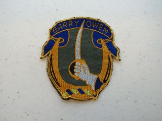 Post Wwii Us Army 7th Cavalry Garry Owen Bevo German Made Unusual Patch
