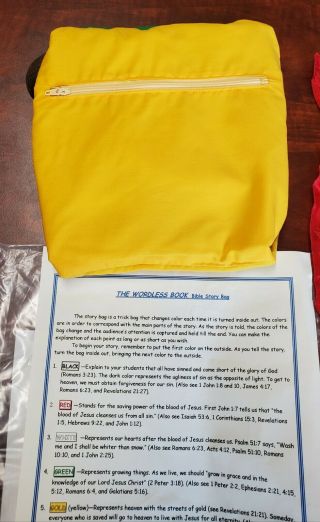 Gospel magic trick Color Changing Bag with Bonus Jesus Silk 2