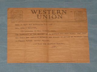 Wwii Western Union Telegram Death Of Soldier Killed In Action In France