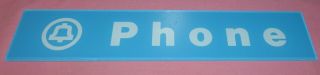 Vintage Bell Phone Telephone Booth Glass Panel Sign 22 3/8 " X 4 5/8 "