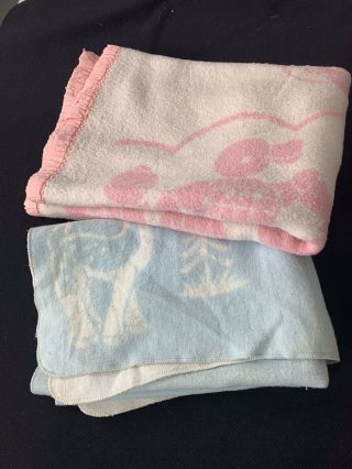 Vintage Pink & Blue Baby Blankets