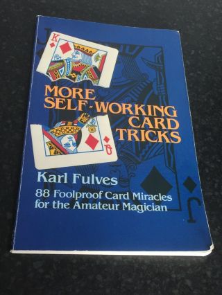 (r) Rare Vintage Magic Trick Book More Self - Card Tricks By Karl Fulves