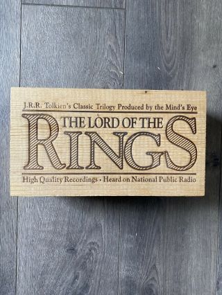 Jrr Tolkien Lord Of The Rings Trilogy Wooden Box Cassette Tapes Mind 