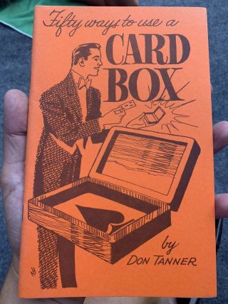 “fifty Ways To Use A Card Box” By Don Tanner - Rare Vintage Card Magic Book