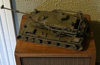 Trench Art Ww2 Sherman Tank Panzer Tank Welded Metal Art Made In Germany Wow