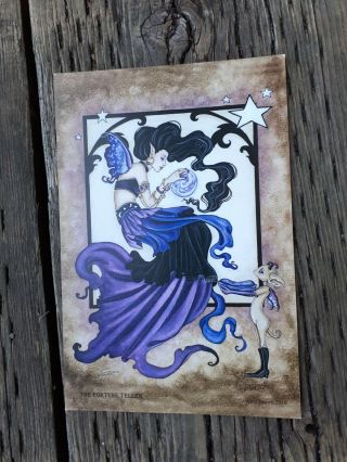 Amy Brown 4 " X6 " The Fortune Teller Mini Art Print Fairy Faery Fantasy Mystical