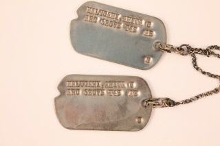 Wwii Us A.  R.  C.  American Red Cross Dog Tag Military Id.