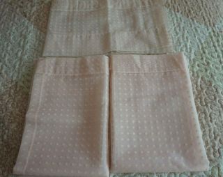 Vintage Pink & White Polka Dot Sheer Curtains