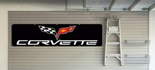 Chevy Corvette Automotive Garage Mechanic 2x8ft Banner