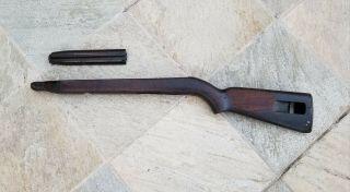 Wwii M1 Carbine Rifle Dark Wood Stock Set – Oval Cut - Low Wood - Io Oi Stamp