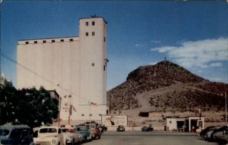 Flour Mill Tempe Arizona Az 1940s - 50s Cars Trucks Gas Station Postcard