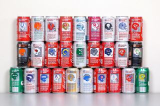1988 Coca Cola 28 Cans Set From The Usa,  Nfl Collector 