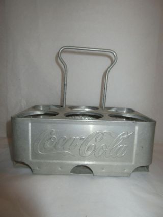 Vintage 1950s Aluminum Coca Cola Coke Bottle Carrier Caddy Tray Holder