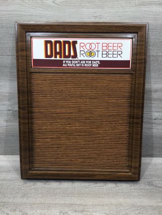 Old Vintage 1970s Dads Root Beer Advertising Sign Store Display Board