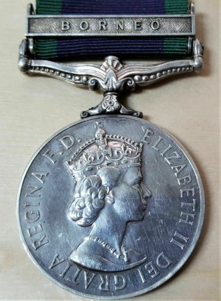 Post Ww2 British Royal Navy General Service Medal Borneo M974308 R G Newell