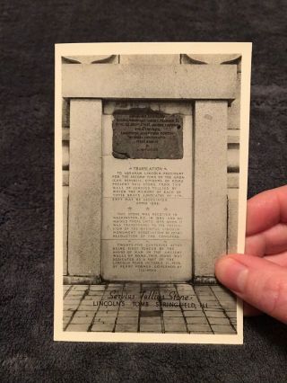 President Abraham Lincoln Tomb Springfield Illinois Usa Postcard Vintage