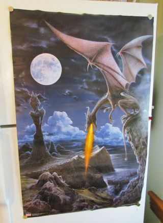 Dragon Attacking Army 1999 Fantasy Wall Poster Starline Meiklejohn Graphics
