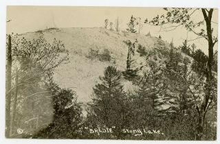Antique C.  1909 Rppc Baldie Stony Lake Shelby Michigan Unposted Mi Oceana County