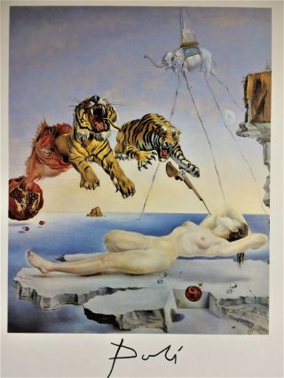 Salvador Dali Hand Signed Dream Caused By The Flight Of A Bee.