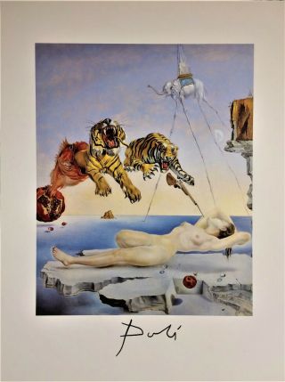 SALVADOR DALI HAND SIGNED DREAM CAUSED BY THE FLIGHT OF A BEE. 2